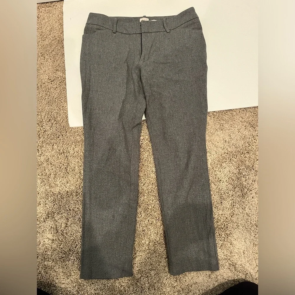 A New Day Pants Womens 6 Grey Stretch Elastizado Elastic Casual Zipper New